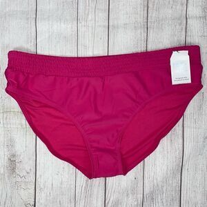 Time & Tru women 3X 24W-26W mid rise pull on bikini bottoms pink brand new
